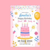 Plantable Preen Teen Birthday Party Invitation Card